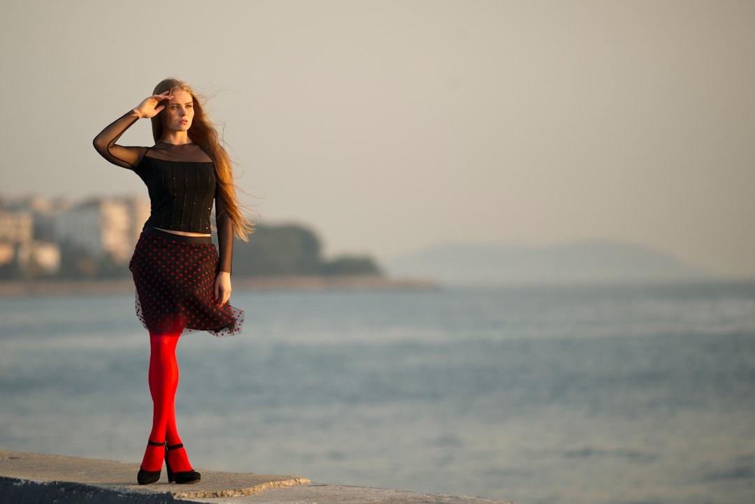 Photo red hair clothes